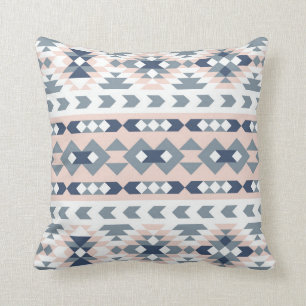 Mod Southwest Geometrisk Navy Blush Kudde