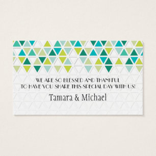 Mod Stil Triangel Mönster Triangulär geometrisk ge Visitkort