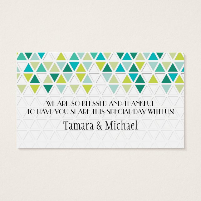 Mod Stil Triangel Mönster Triangulär geometrisk ge Visitkort (Baksidan)