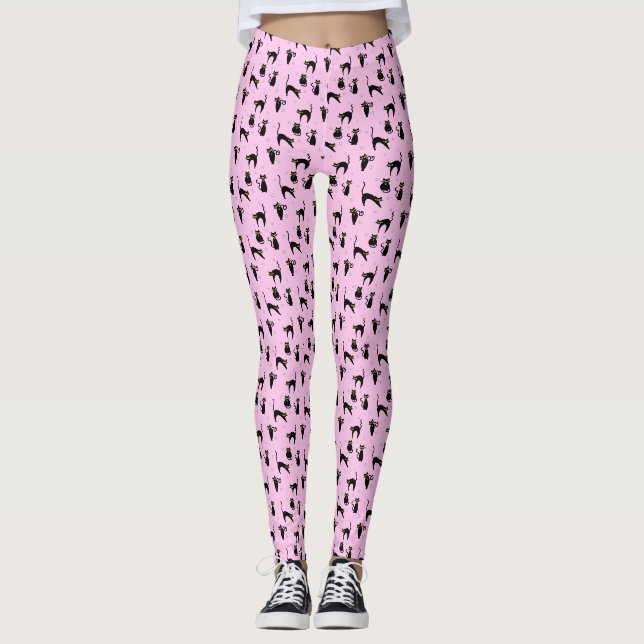 Mod Svarta katter Leggings (Framsida)