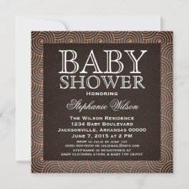 Mod Swirls Baby Shower Inbjudan, koral Inbjudningar