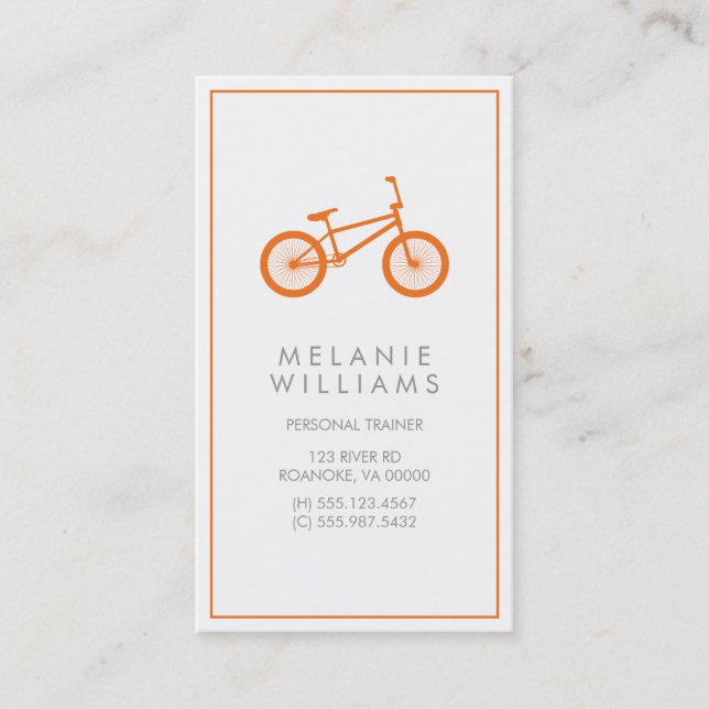 Mod Tangerine Bicycle Visitkort (Framsida)