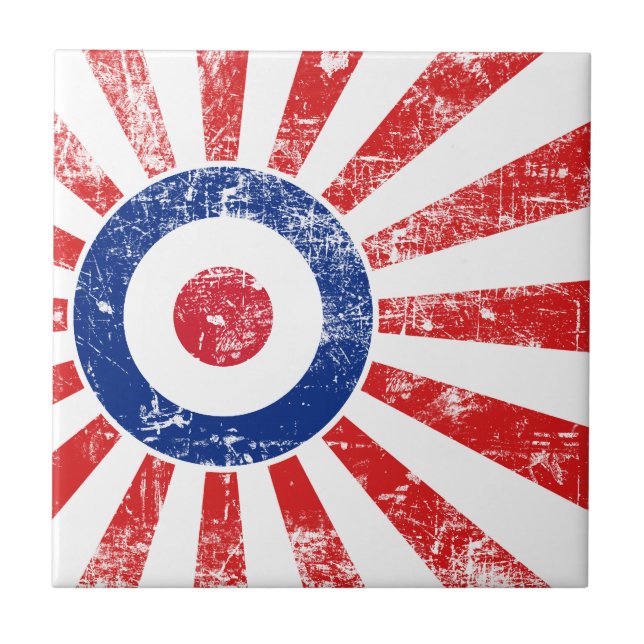Mod Target Mod Sunburst Target Roundel Kakelplatta (Framsidan)