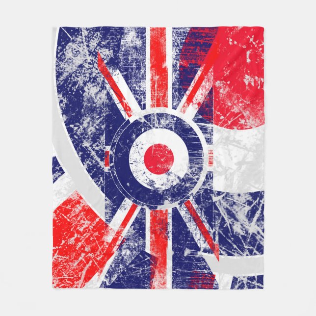 Mod Target Mod UK Target Grunge Roundel Fleecefilt (Framsidan)