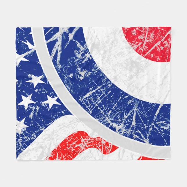 Mod Target Mod USA Target Grunge Roundel Fleecefilt (Framsidan (Horisontell))