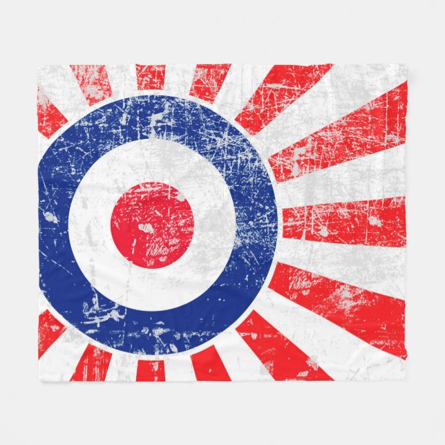 Mod Target Mod USA Target Grunge Roundel Fleecefilt (Framsidan (Horisontell))