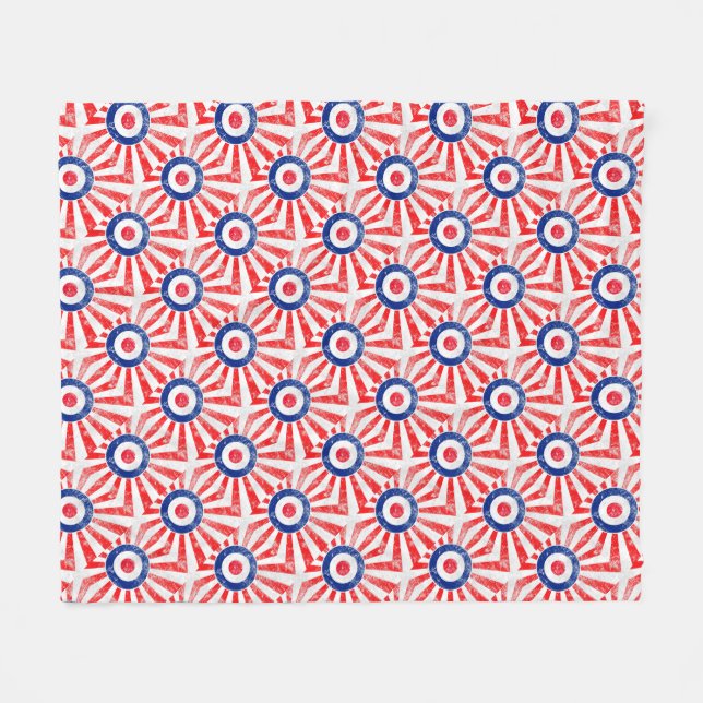 Mod Target Mod USA Target Grunge Roundel Fleecefilt (Framsidan (Horisontell))