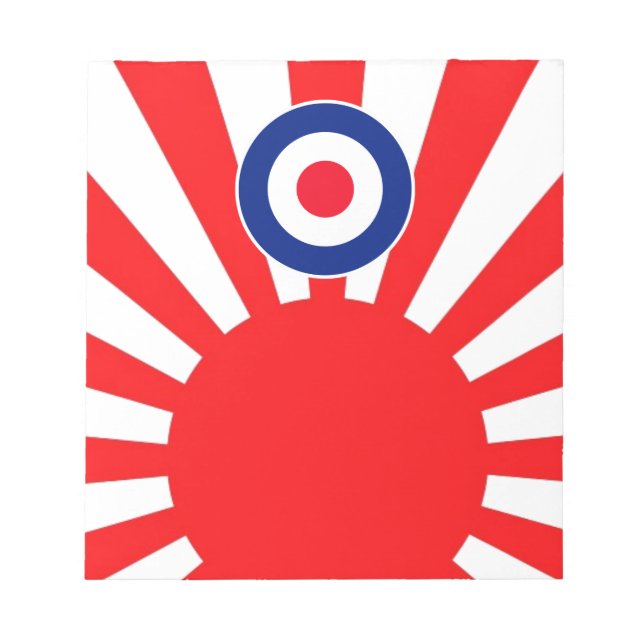 MOD Target Roundel on Burst Japan Anteckningsblock (Framsida)