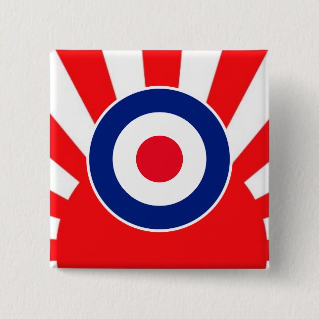 MOD Target Roundel on Sunburst Knapp (Framsida)