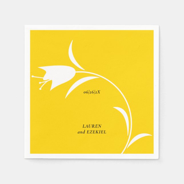 MOD TULIP BRÖLLOP PAPPERSSERVETT (Framsidan)