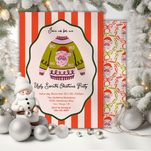 Mod Ugly Sweater jul Party hand plockade Inbjudningar