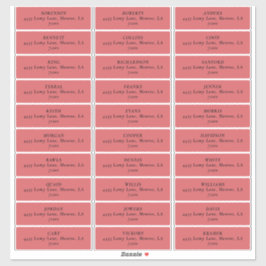 MOD VIN TULIP BRÖLLOP ADRESSETIKETTER KLISTERMÄRKEN