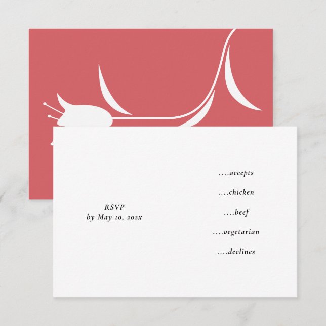 MOD VIN TULIP BRÖLLOP OSA KORT (Fram/baksida)