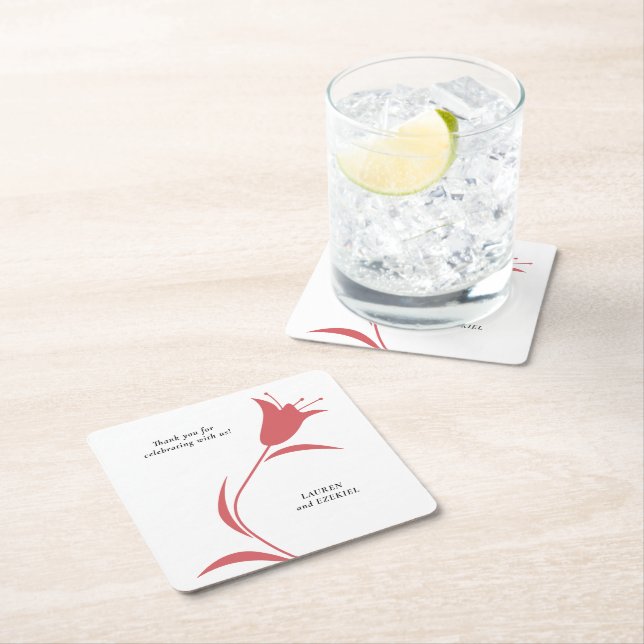 MOD VIN TULIP BRÖLLOP UNDERLÄGG PAPPER KVADRAT (Insitu)