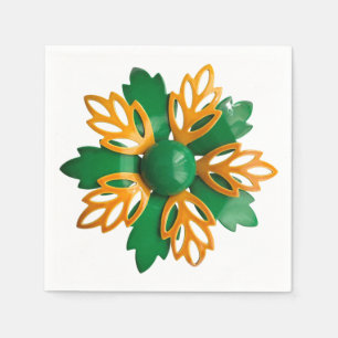 MOD Vintage Blommig Brosch Sommar Födelsedag Retro Pappersservett