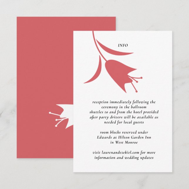 MOD VINTULPAN BRÖLLLOP TILLÄGGSKORT (Fram/baksida)