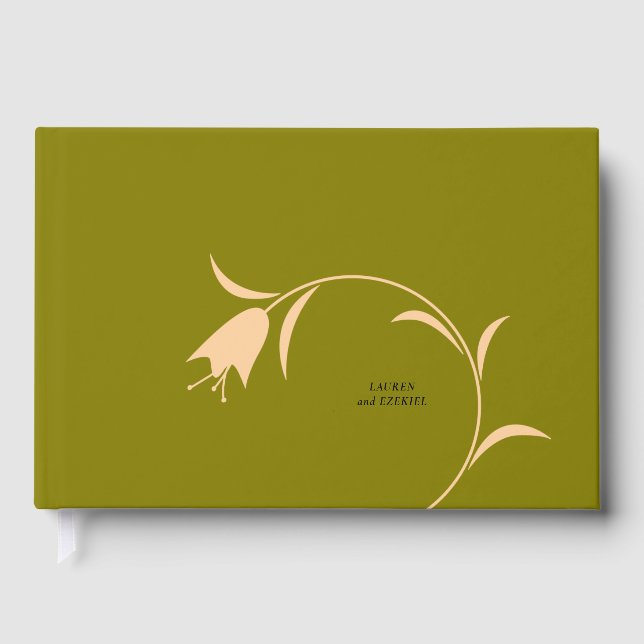 MOD VIT & OLIV TULPAN BRÖLLLOP GÄSTBÖCKER (Framsida)