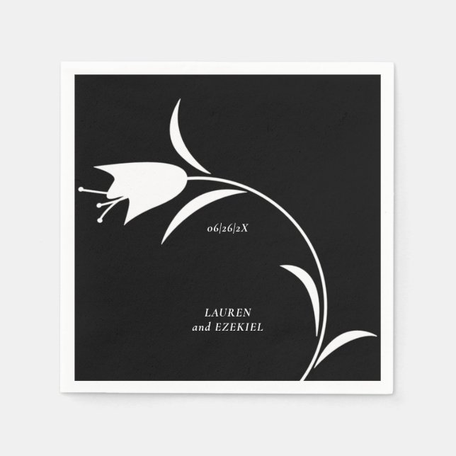 MOD WHITE TULIP BRÖLLOP PAPPERSSERVETT (Framsidan)