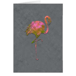Moda Färgrik Flamingo Chic Modern Grå Tack OBS Kort