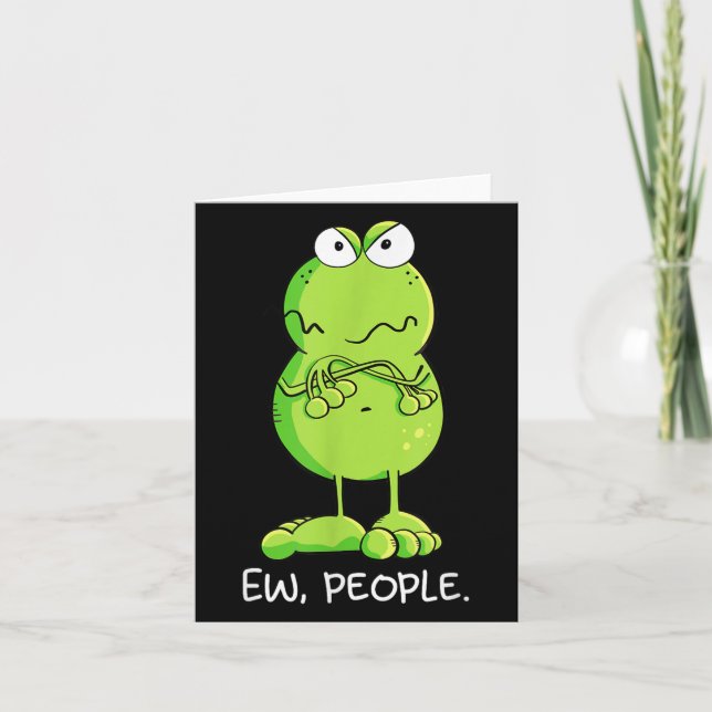 Modartis Grumpy Ew People Frog Påstående Sarcastic Kort (Framsida)