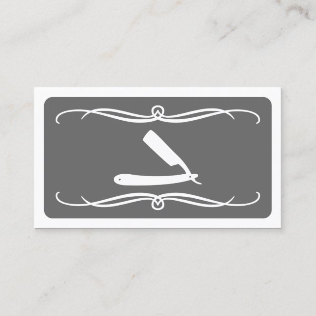 modbarberare (färganpassadet) visitkort (Framsida)