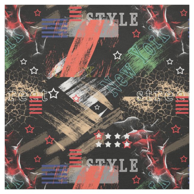 Mode Abstrakt Grunge Tyg (Provkarta)