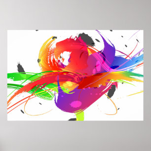 Mode Abstrakt Lorikeet Paint Splatter Poster