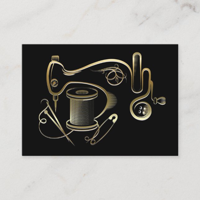 Mode, Affärskort, sydd, havsbottnen Visitkort (Framsida)