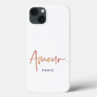 Mode Amour Paris med Orange,Gul Text Vit