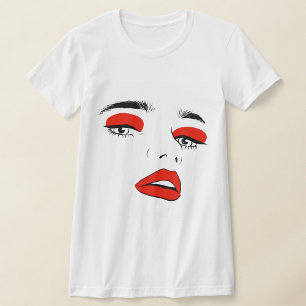 Mode Ansikte T Shirt
