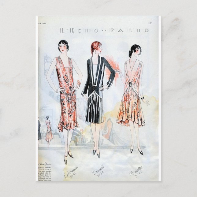 Mode, april 1928 vykort (Framsida)