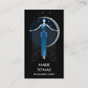 Mode art deco elegant snyggt illustration visitkort