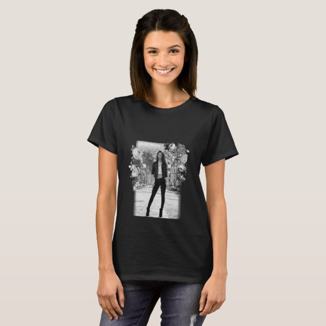 MODE Art Girl White och Black BeSnygg T Shirt (Hel framsida)