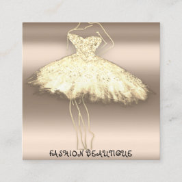 Mode Beautique Dress Anpassningsbar QR Logotyp Ro  Fyrkantigt Visitkort