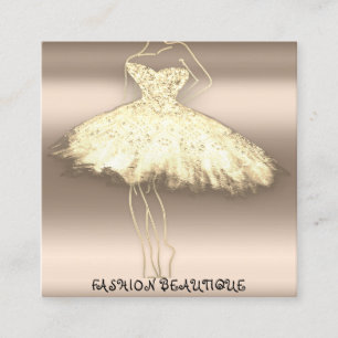 Mode Beautique Dress Anpassningsbar QR Logotyp Ro Fyrkantigt Visitkort