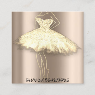 Mode Beautique Dress Anpassningsbar QR Logotyp Ro Fyrkantigt Visitkort