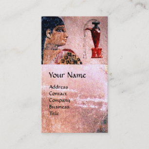 MODE & BEAUTY OF ANTIQUE EGYPTEN MONOGRAM,rosa Visitkort