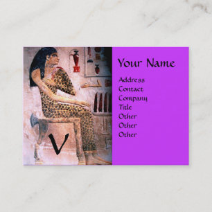 MODE & BEAUTY OF ANTIQUE EGYPTEN MONOGRAM violet Visitkort