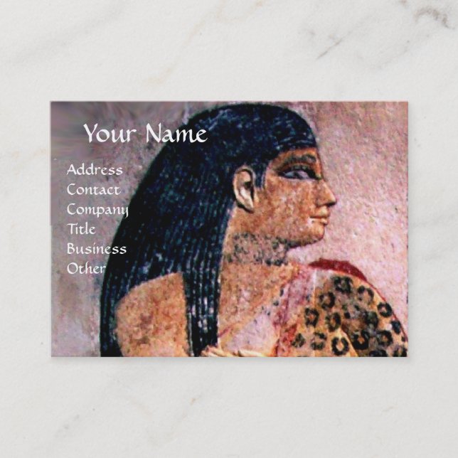 MODE & BEAUTY OF ANTIQUE EGYPTEN MONOGRAM VISITKORT (Framsida)