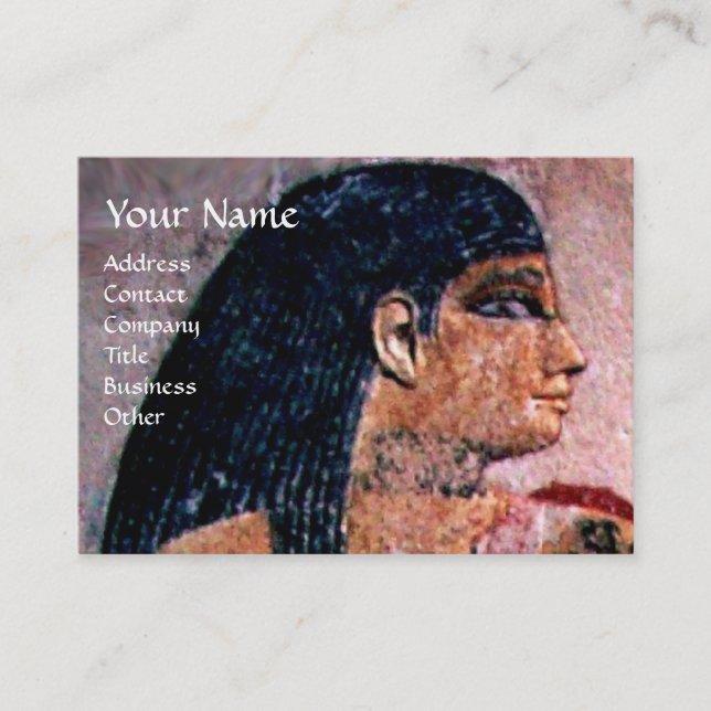MODE & BEAUTY OF ANTIQUE EGYPTEN MONOGRAM VISITKORT (Framsida)