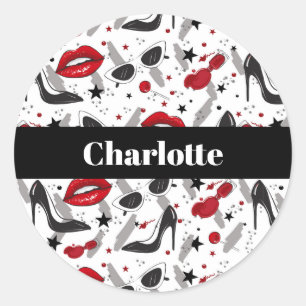 Mode Beauty Sticker Runt Klistermärke