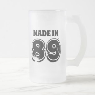 Mode Birthday Beer Mugg made in 89 Modern Typograp