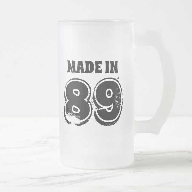 Mode Birthday Beer Mugg made in 89 Modern Typograp (Höger)