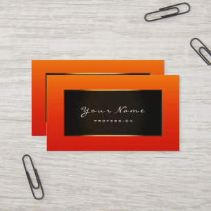 Mode Bloggare Framed Black Ram Guld Orange Red Visitkort