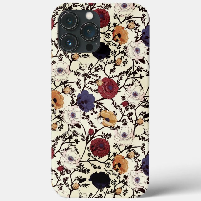 Mode Blommigt Fodral-Mate iphone case (Baksida)