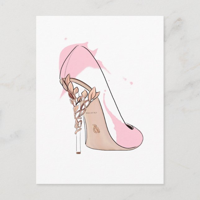 Mode blonde hårflicka vykort (Framsida)