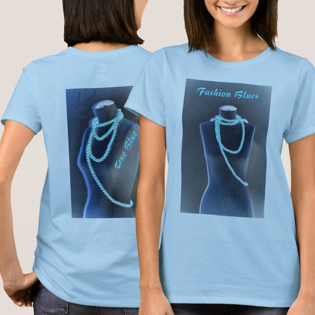 Mode Blues Blue Pärlor på Mannequin-Chicen T Shirt (Skapare uppladdad)