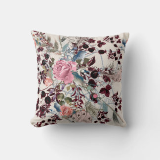 Mode bo-ho illustration med blommor från ro och p kudde