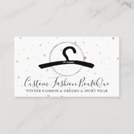 Mode Boutique Black Dress Tailor Sewing Hanger Visitkort