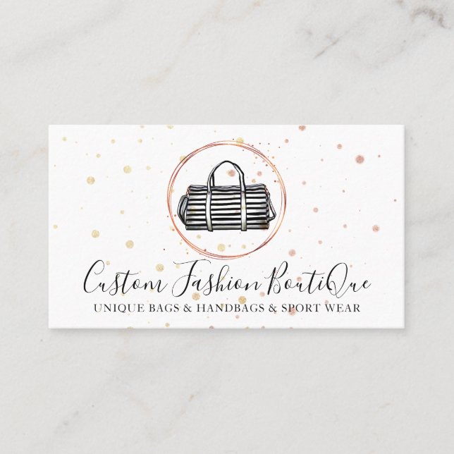 Mode Boutique Girly Wallet Handbag Visitkort (Framsida)